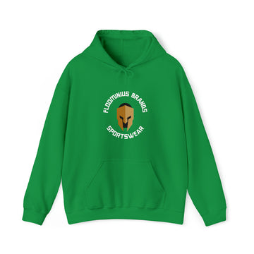 green hooded sweatshirt 